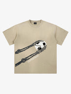 Skull Goalkeeper Splatter Graphic T-Shirt