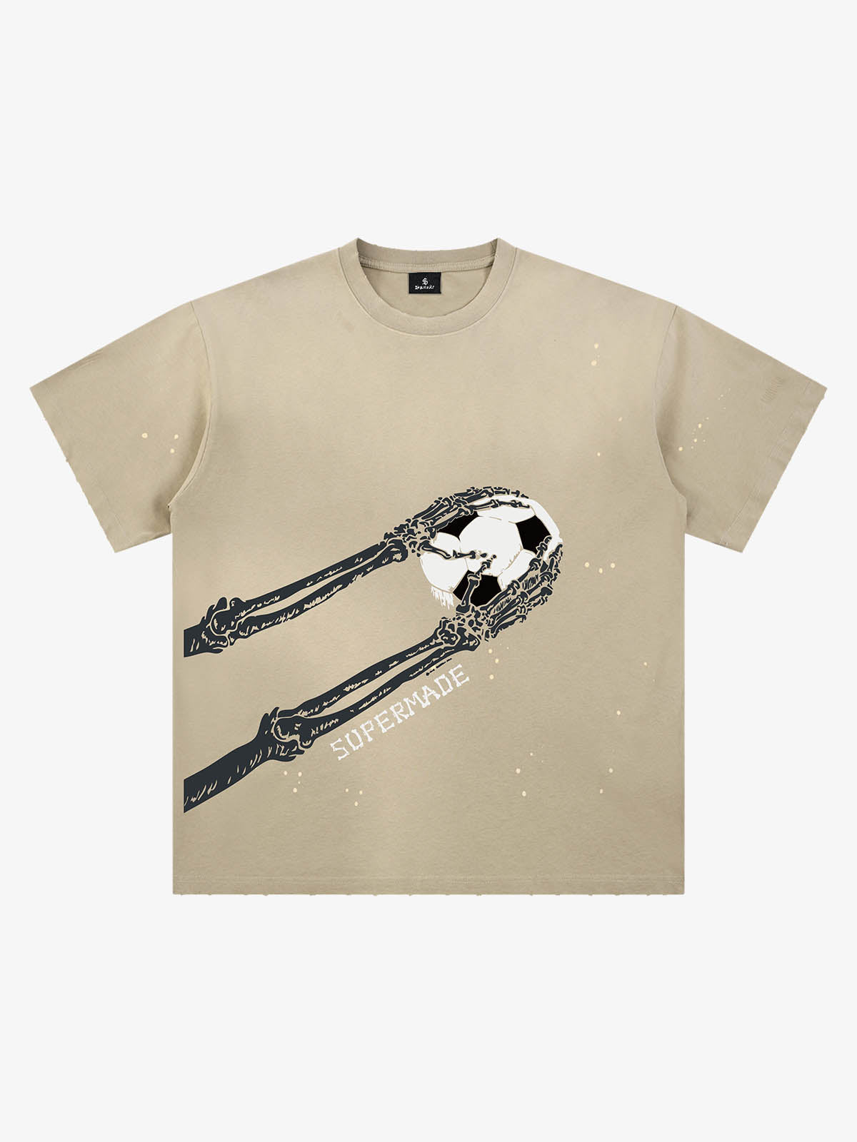Skull Goalkeeper Splatter Graphic T-Shirt