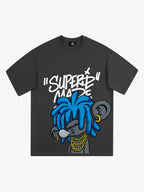 Theprecipice Graffiti Trend Blue Dreadlock Boy T-Shirt