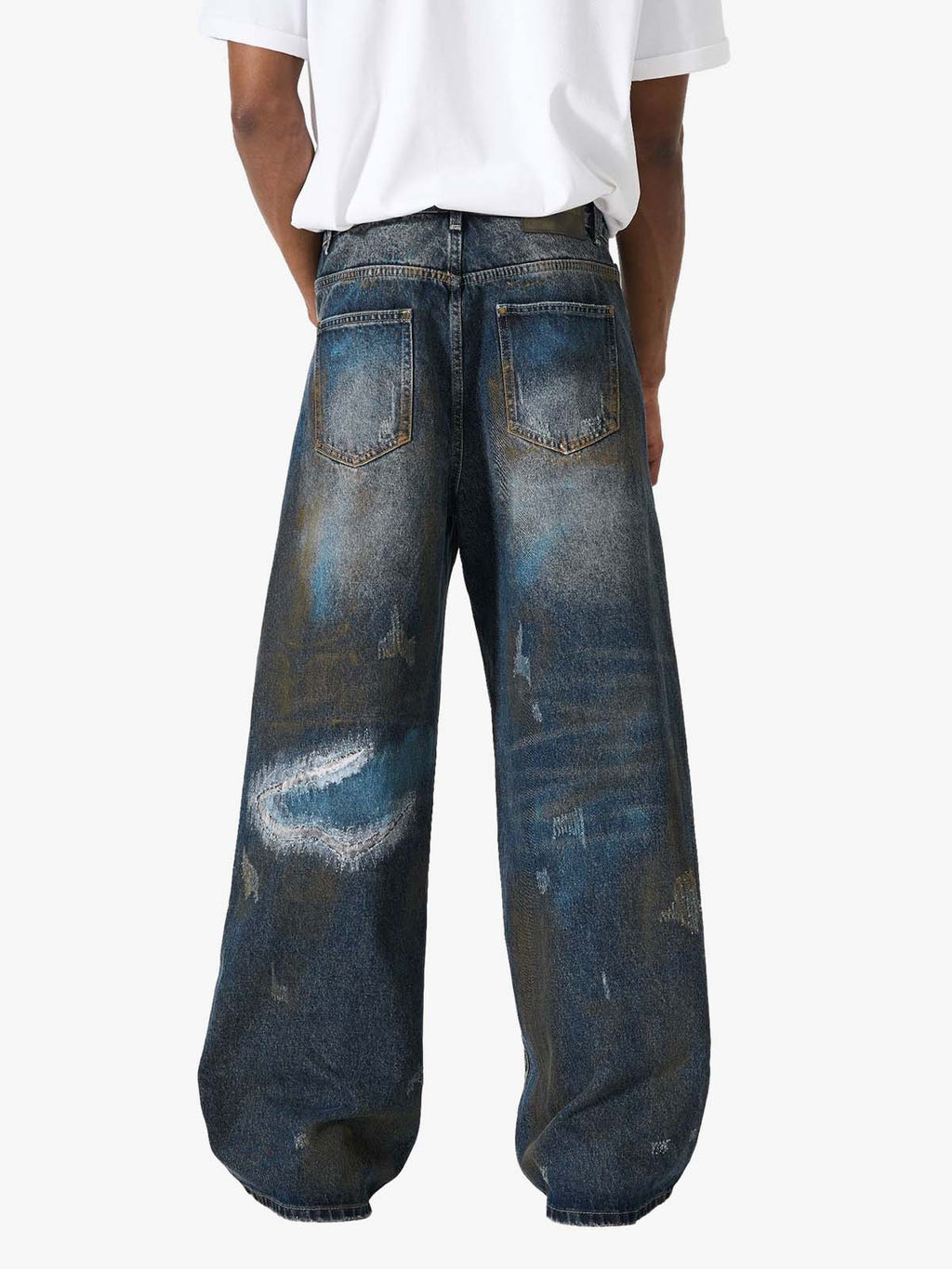 Vintage Washed Distressed Jeans