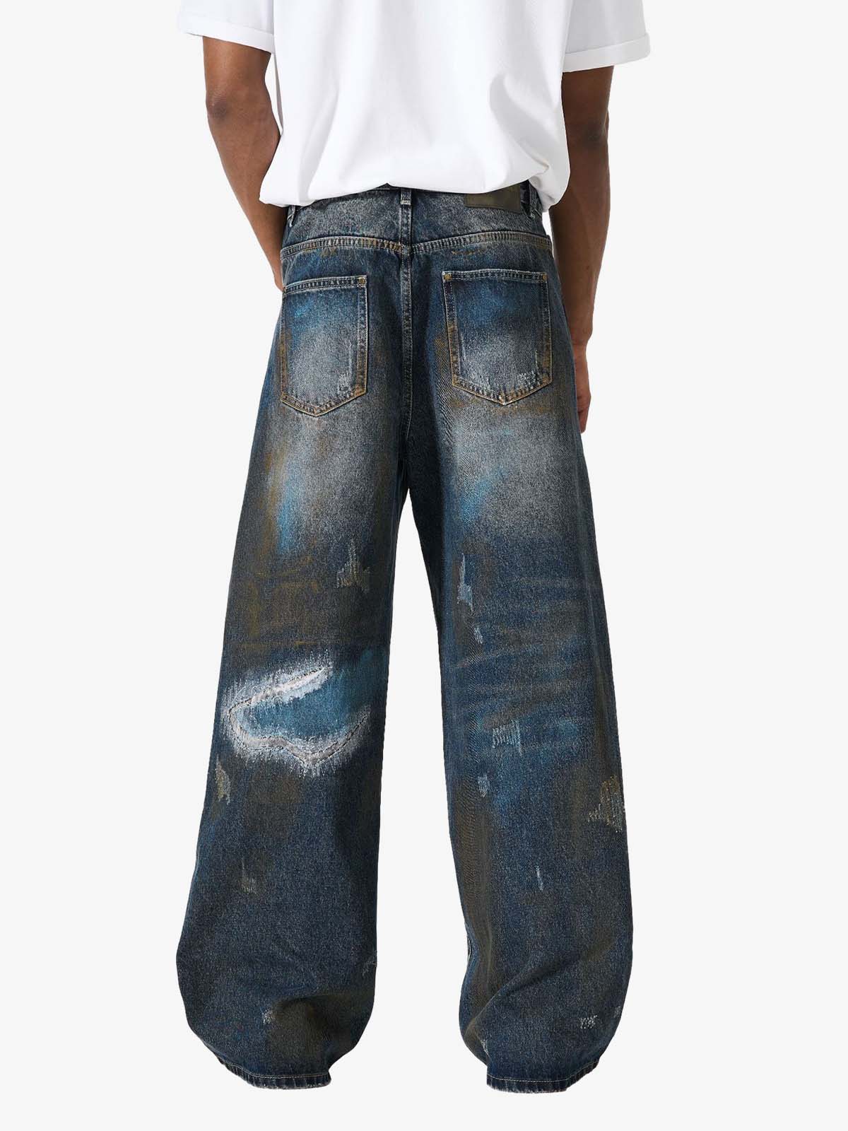 Vintage Washed Distressed Jeans