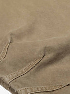 Curved Barrel Leg Inner Pleat Utility Jeans