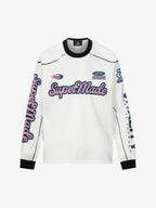 precipice Jersey Graffiti Letter Long Sleeve T-Shirt
