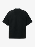 Suede Panel Embroidered Logo Short Sleeve T-Shirt