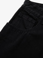 Retro Rhinestone Leopard Patch Music Note Straight Jeans