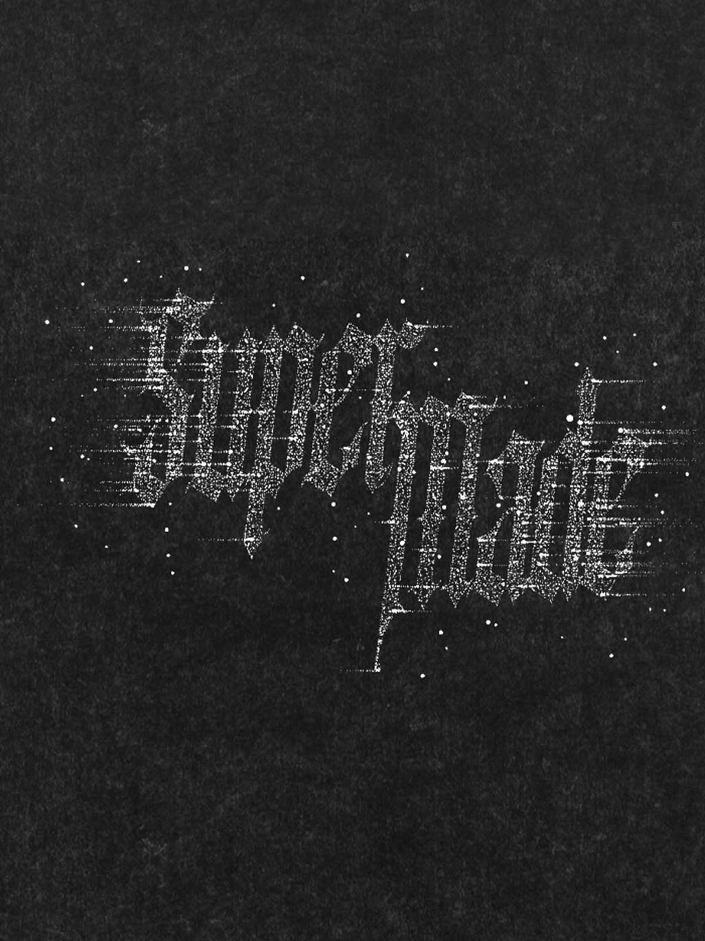 Washed Gothic Letter Imitation Diamond T-Shirt