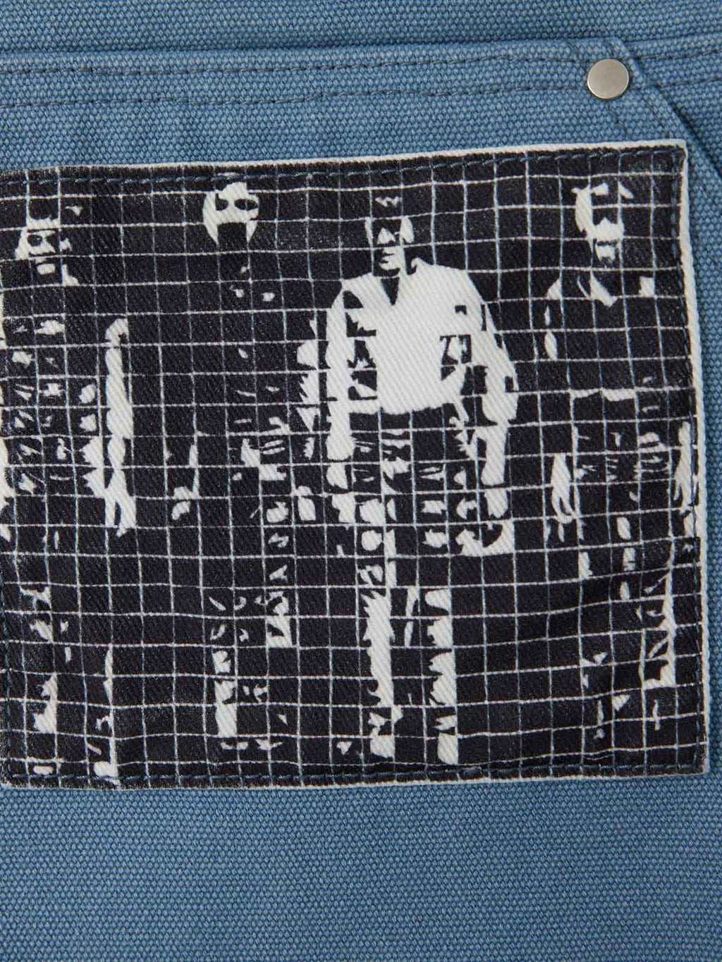 precipice Multi-Element Appliqué Patchwork Denim Suit - 2593