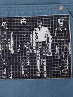 precipice Multi-Element Appliqué Patchwork Denim Suit - 2593