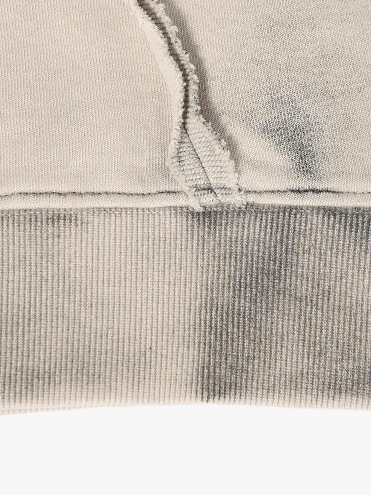Retro Asymmetric Zip Up Deconstructed Hoodie