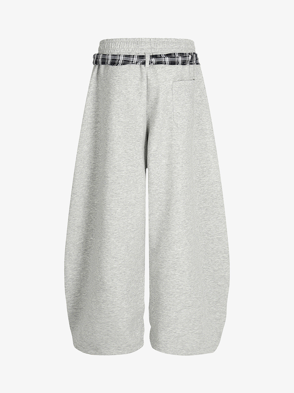 Street Detachable Plaid Waistband Machete Casual Pants