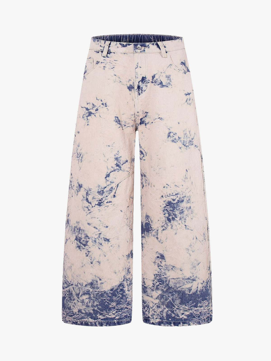 Vintage Ombré Acid Wash Wide-Leg Jeans