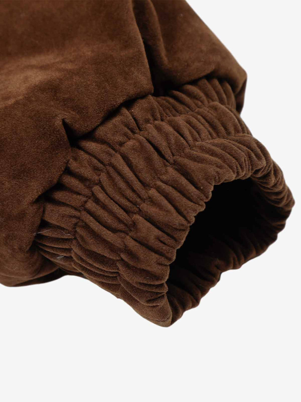 Streetwear Metal Clip Faux Fur Hooded Suede Bomber Jacket - 2597