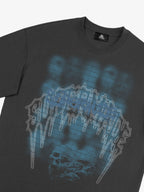 Dark Grid Skull Graphic T-Shirt
