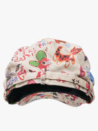 Graffiti Doodle Print Cotton Newsboy Cap