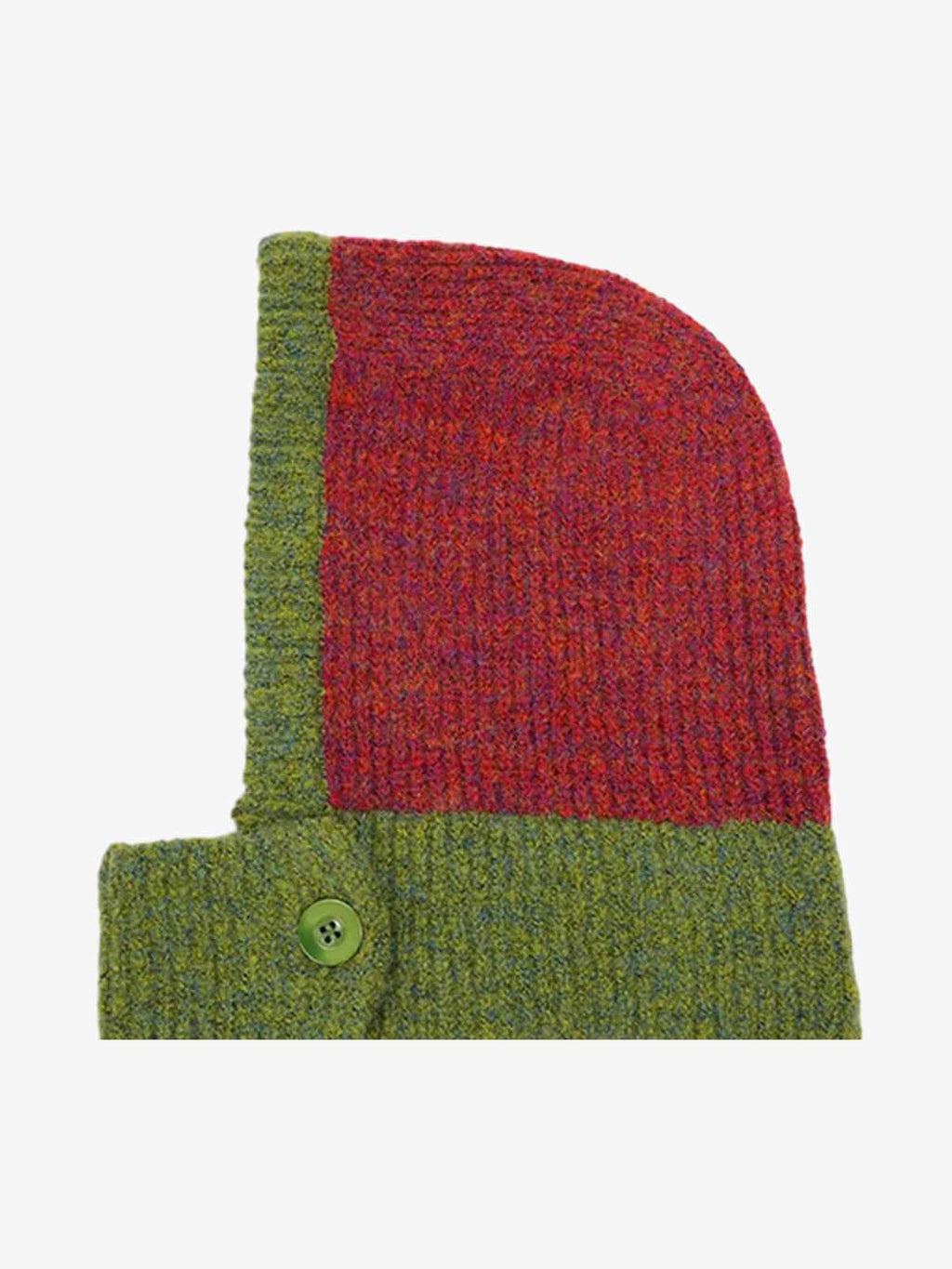 Retro Color-Block Chunky Knit Balaclava Hats