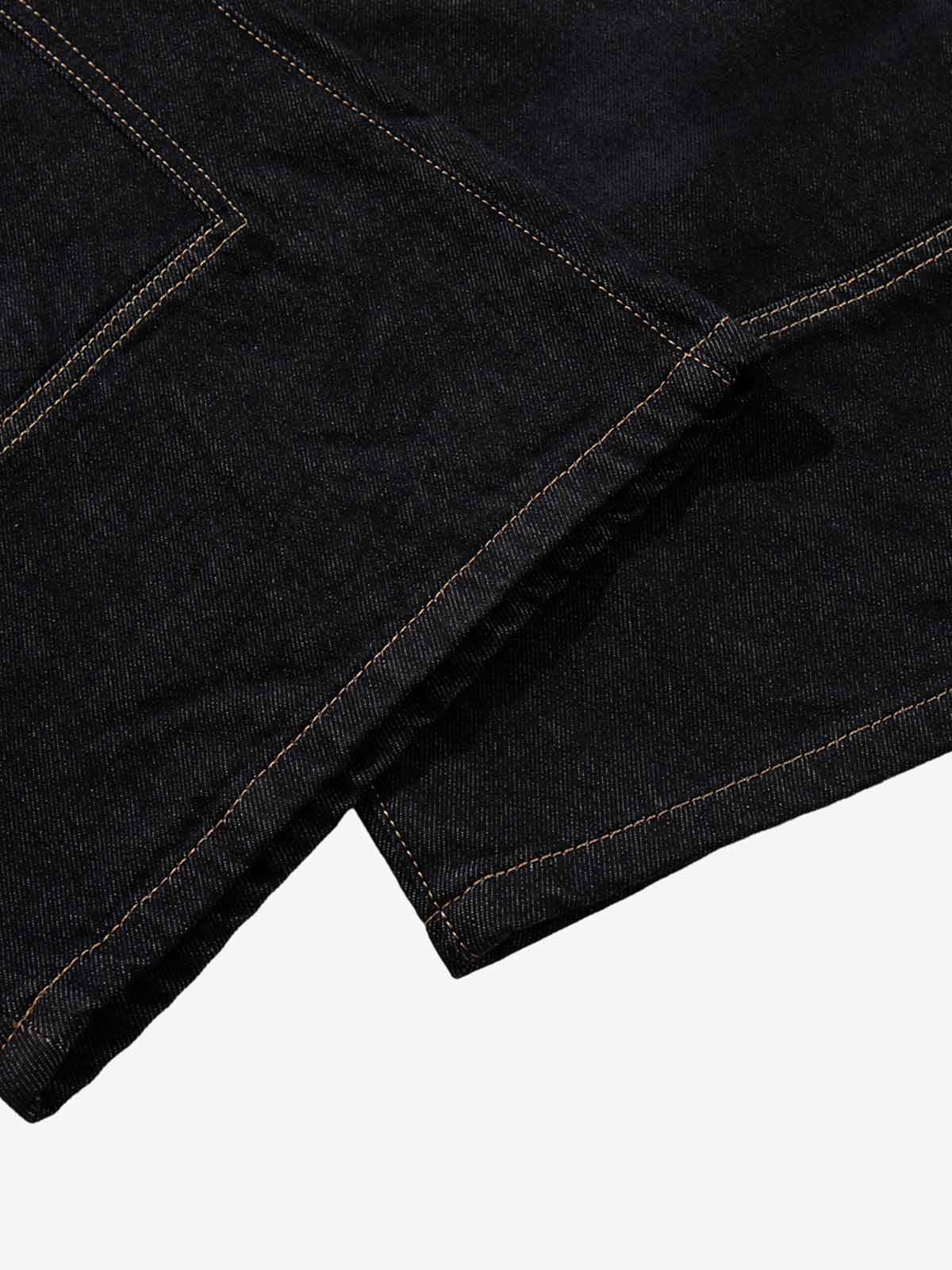 Dark Gothic Graphic Wide-Leg Jeans