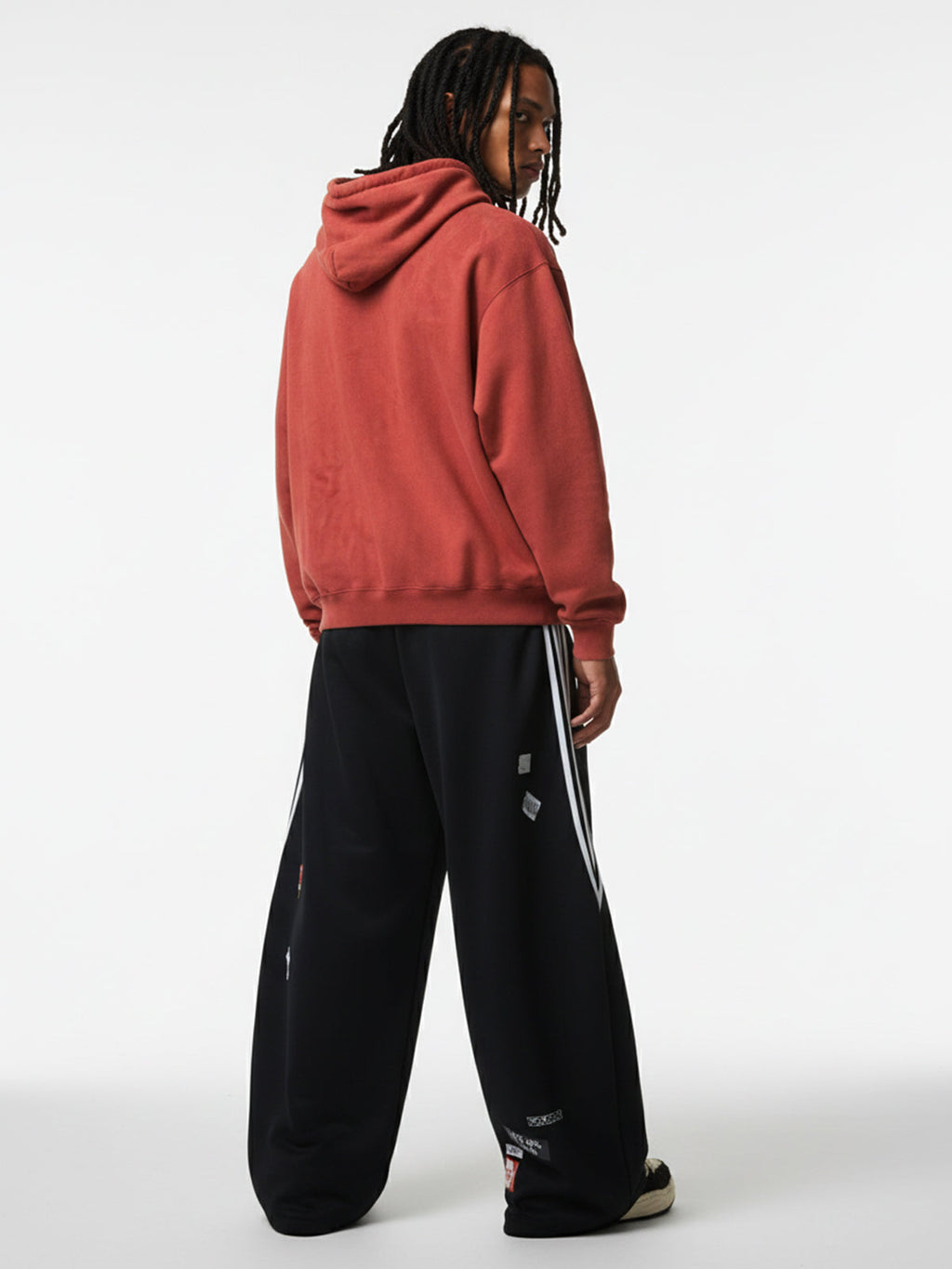 Suede Letter Embroidered Cropped Zip-Up Hoodie