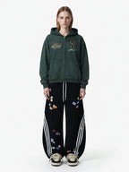 Street Patterned Striped Barrel Casual Pants