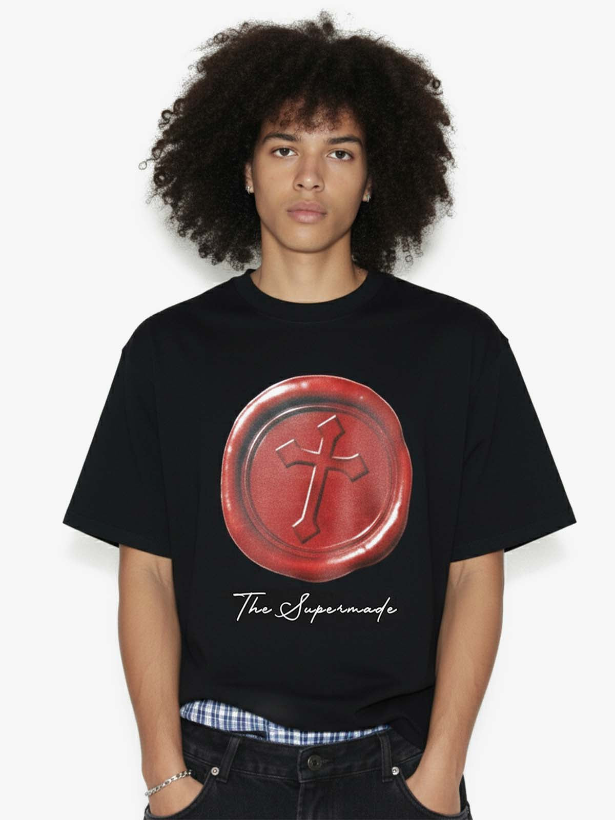 Wax Seal Cross Graphic T-Shirt