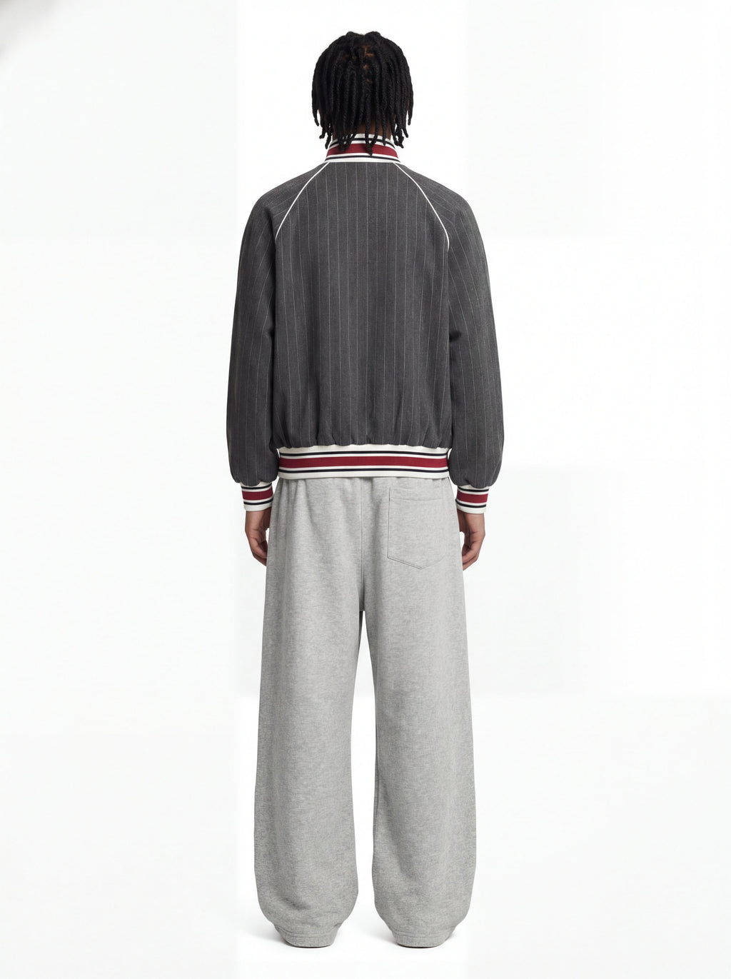 Retro Contrast Panel Drawstring Sweatpants