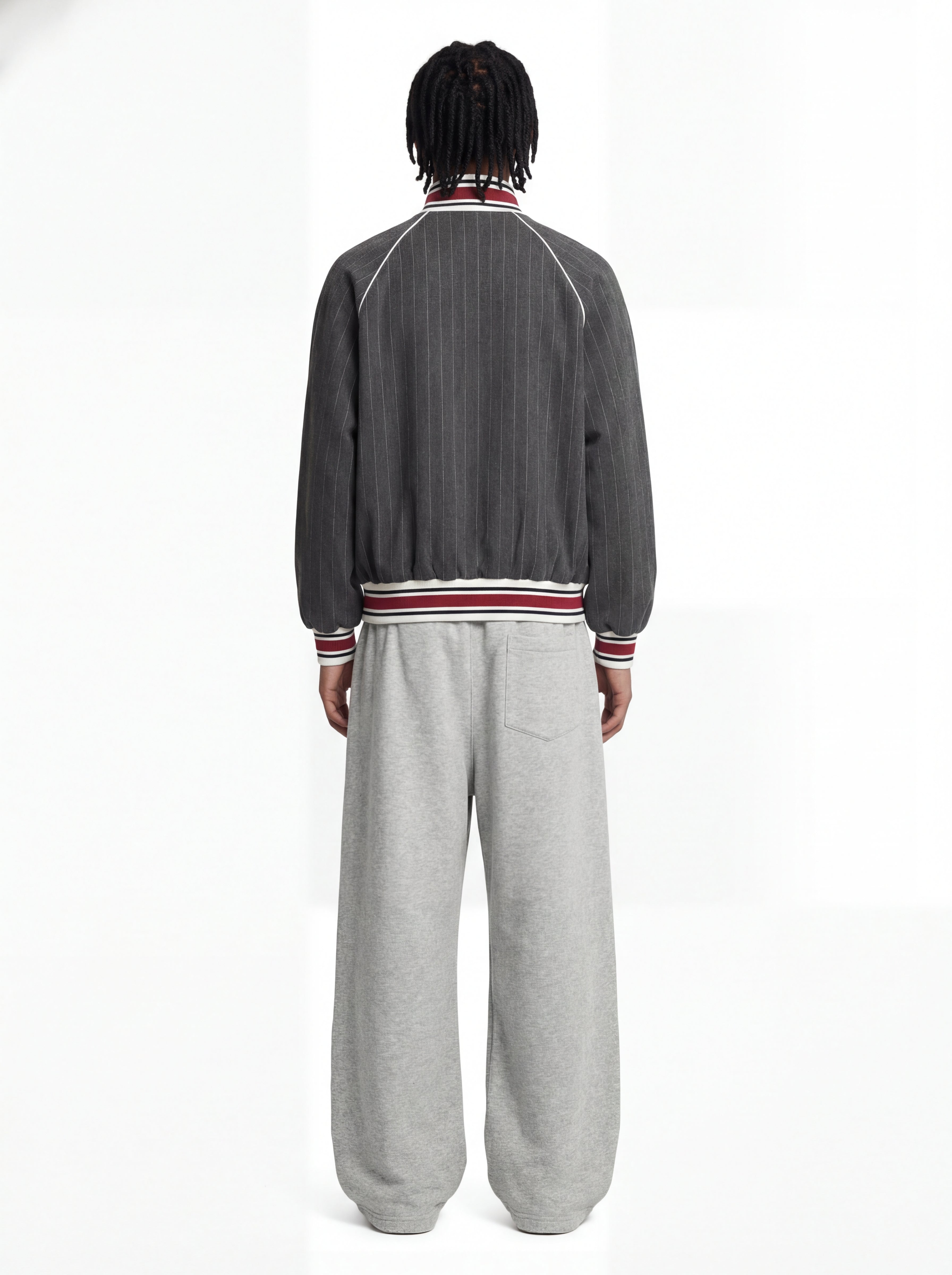 Retro Contrast Panel Drawstring Sweatpants