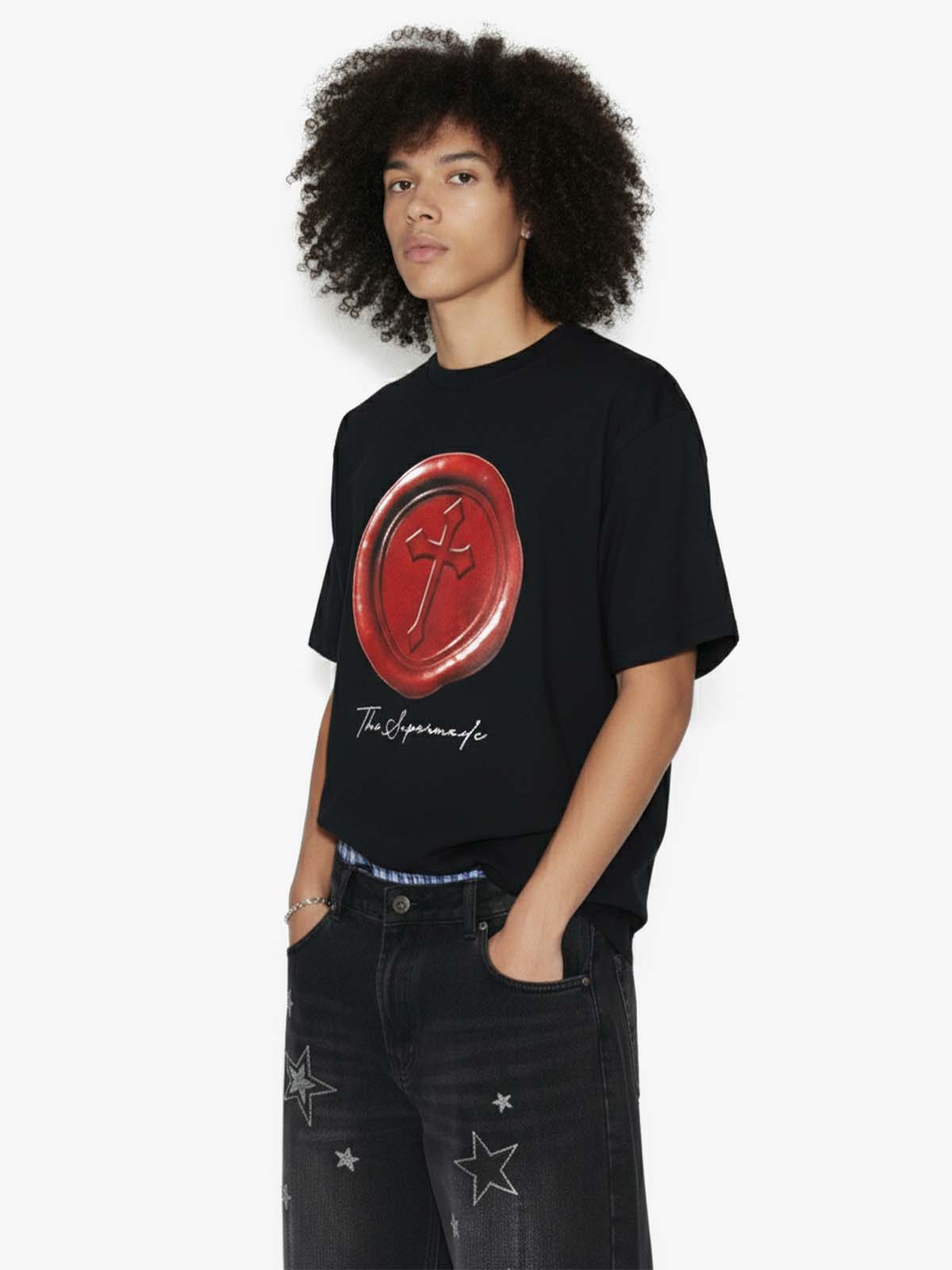 Wax Seal Cross Graphic T-Shirt
