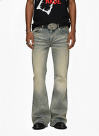 Vintage Washed Flare Jeans