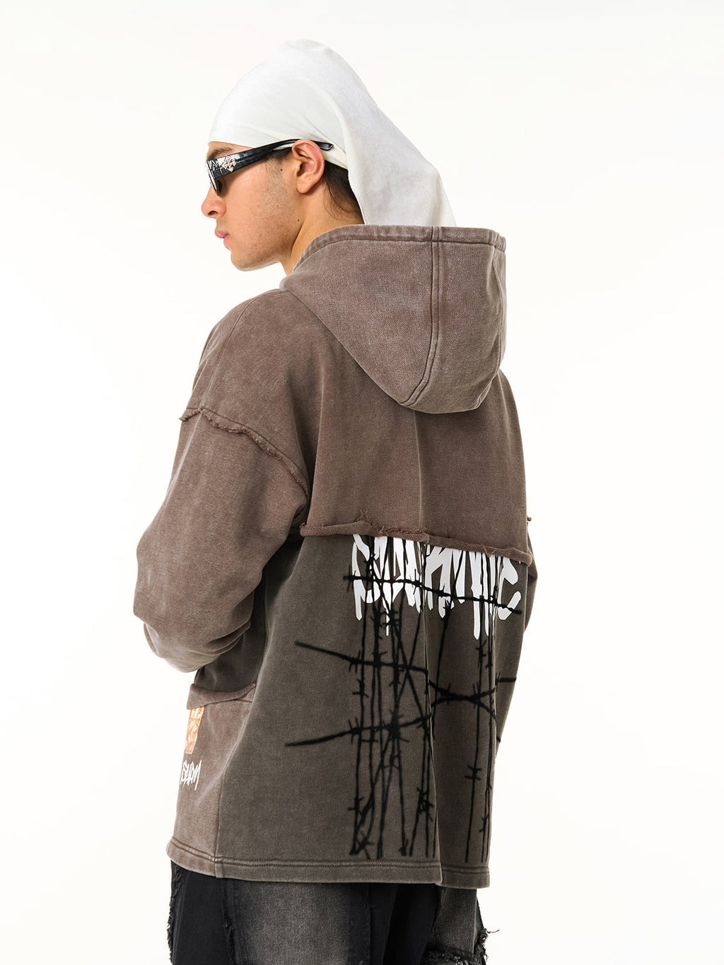 Distressed Thorn Destruction Painting Hoodie