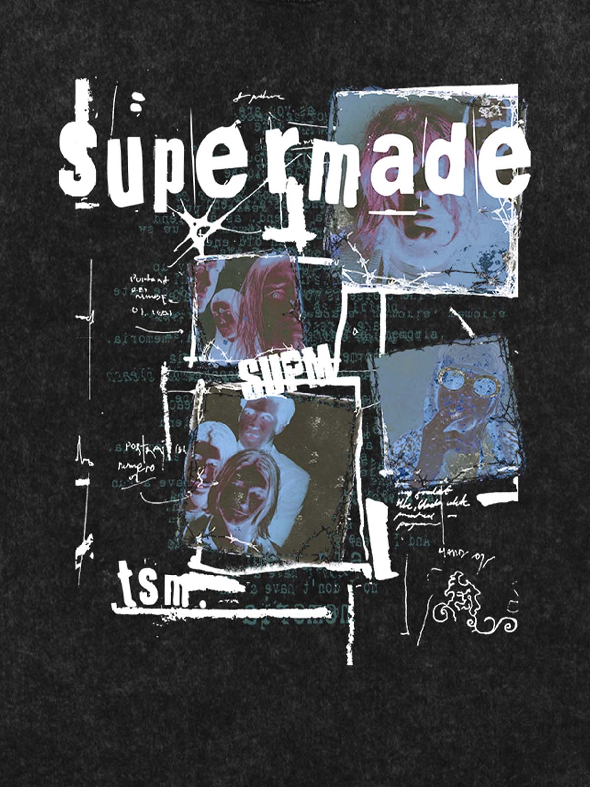 Washed Vintage Collage Graphic T-Shirt