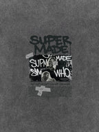 Streetwear Graffiti Character Collage Graphic T-Shirt
