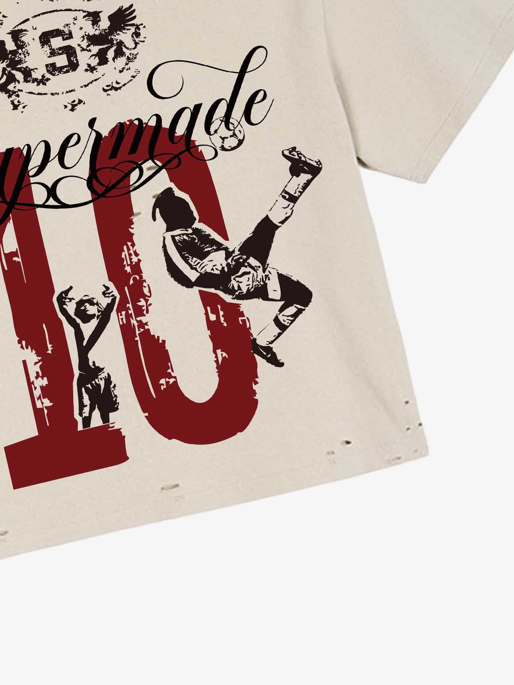 Vintage Soccer Player Graphic Number 10 T-Shirt