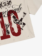 Vintage Soccer Player Graphic Number 10 T-Shirt