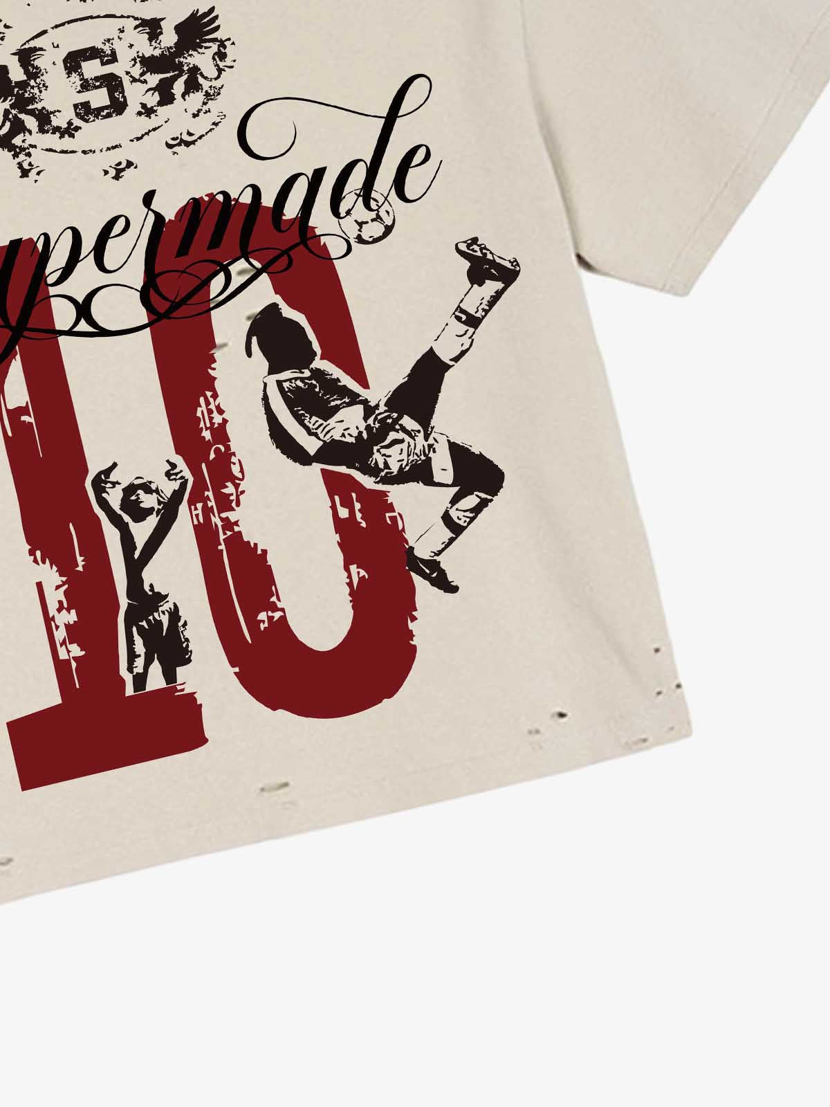 Vintage Soccer Player Graphic Number 10 T-Shirt