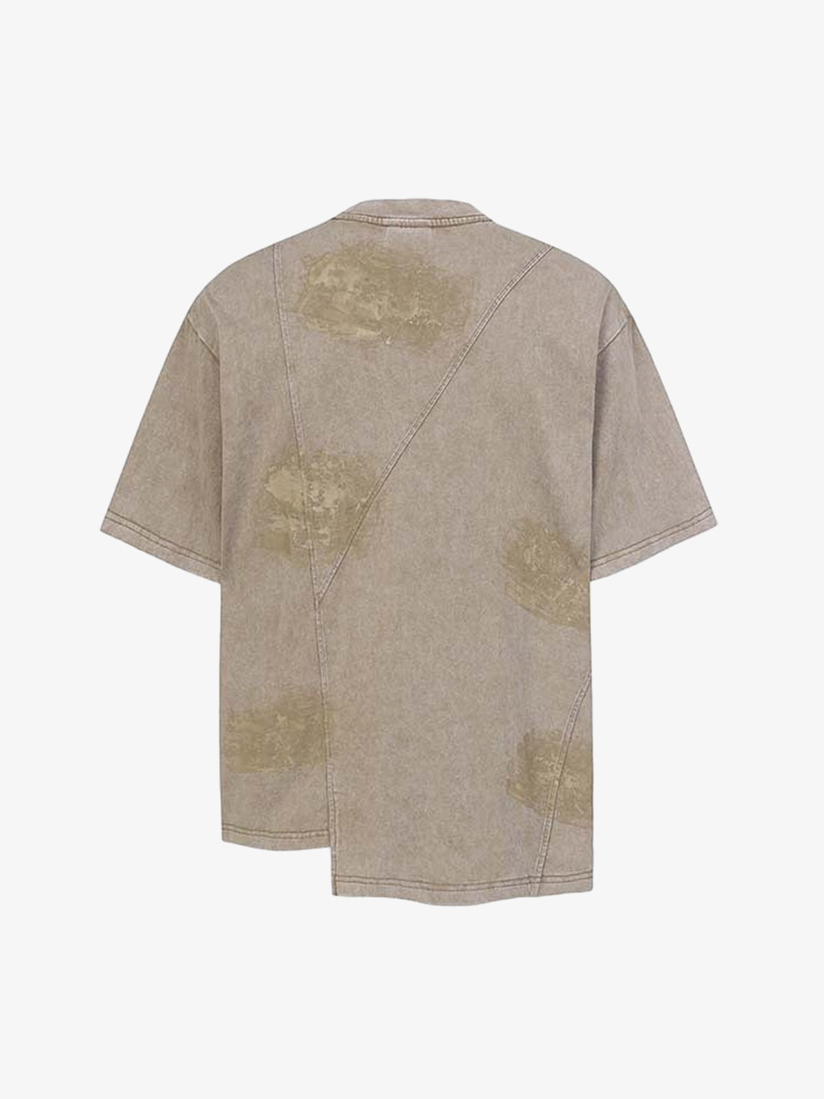 Vintage Washed Panel Seam Oversized T-Shirt