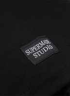 Jersey Knit Detachable Badge Hooded Plaid Cape T-Shirt