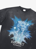 Nostalgic Starlight Basketball Legend Graphic Ink Splatter T-Shirt