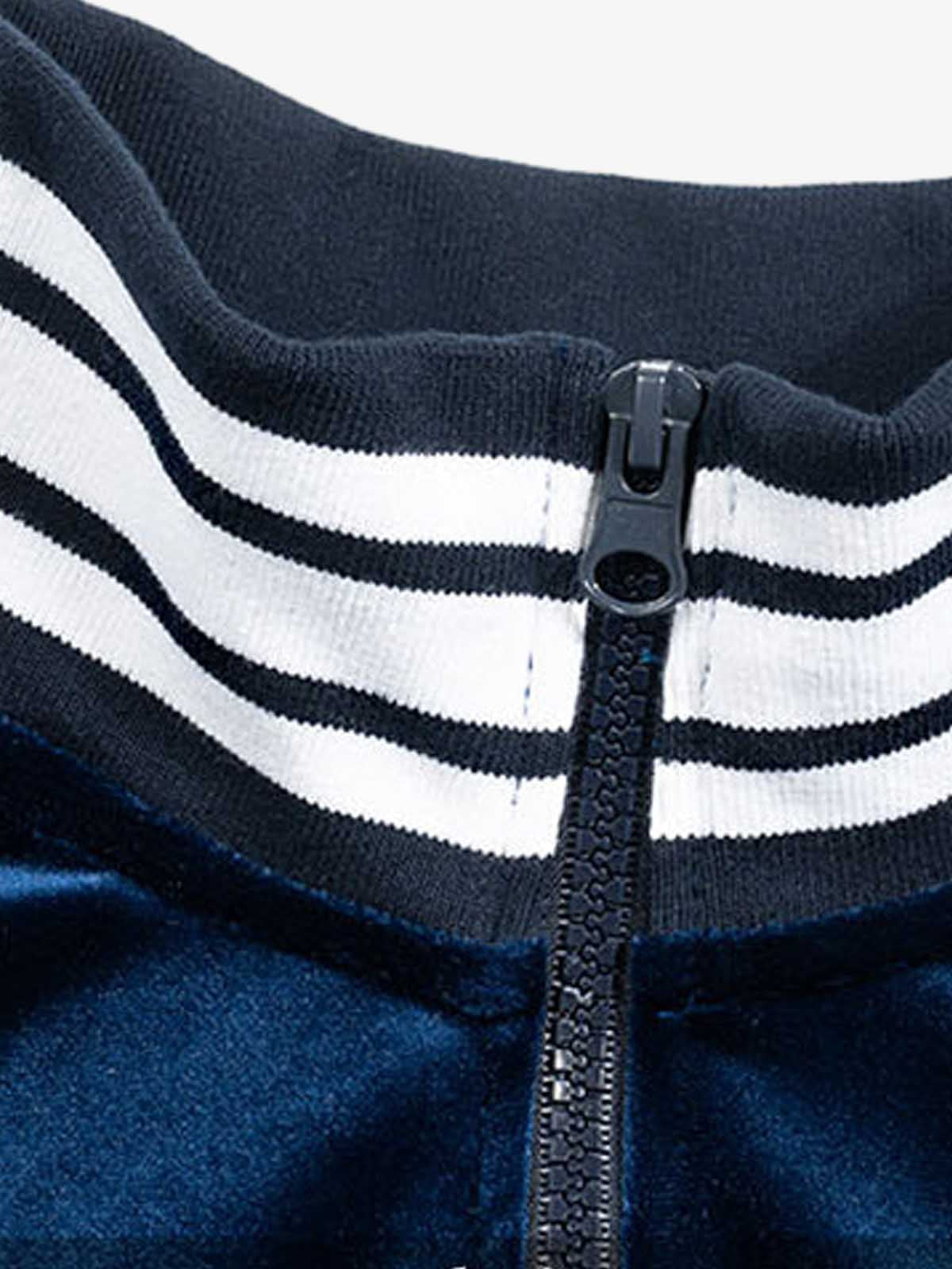 Velour Piping Panel Track Jacket