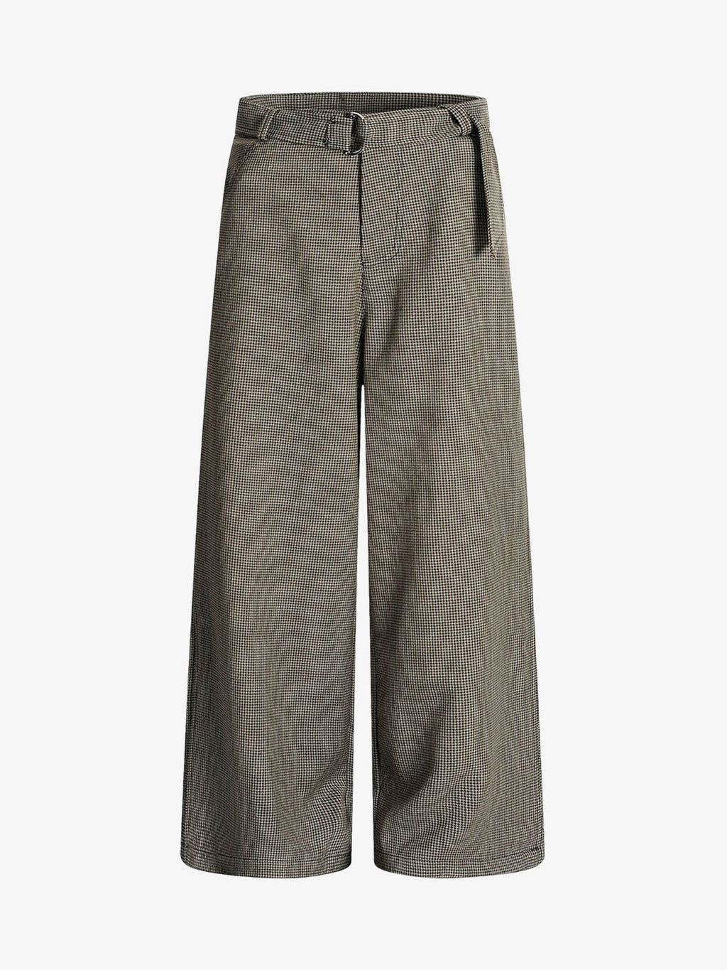 Belted Houndstooth Blazer Pants