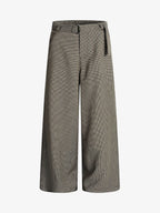 Belted Houndstooth Blazer Pants