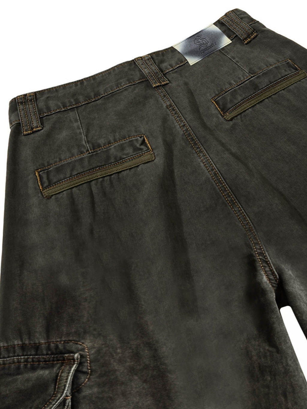 Washed Safety Pin Graphic Cargo Pants