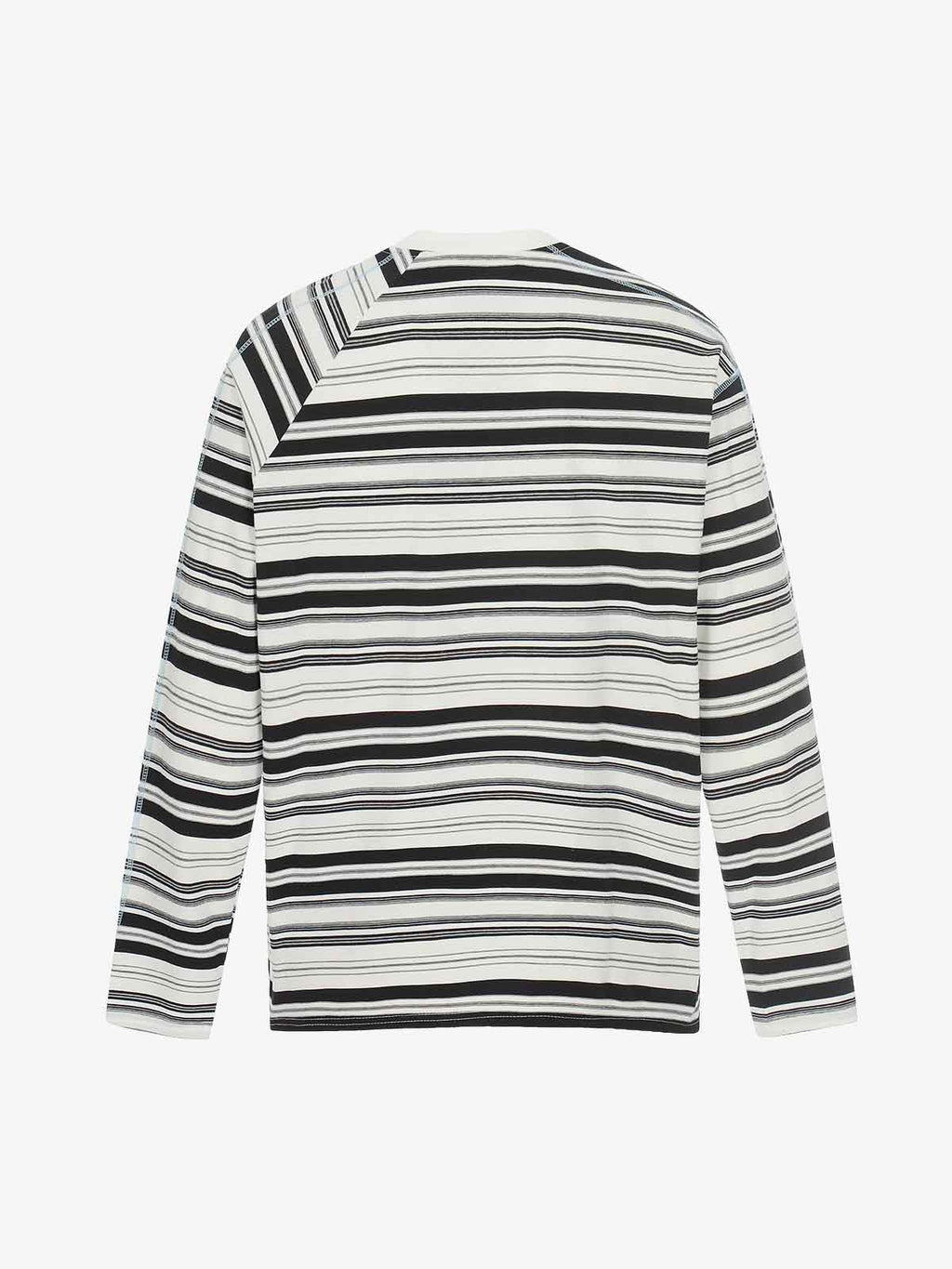 Color Block Striped Embroidered Long Sleeve T-Shirt