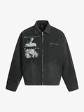 Vintage Washed Character Graphic Jacket