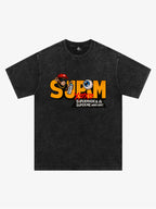 SUPM Trendy Hip-Hop Monkey Graffiti Font T-Shirt