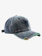 Vintage Washed Distressed Denim Baseball Cap