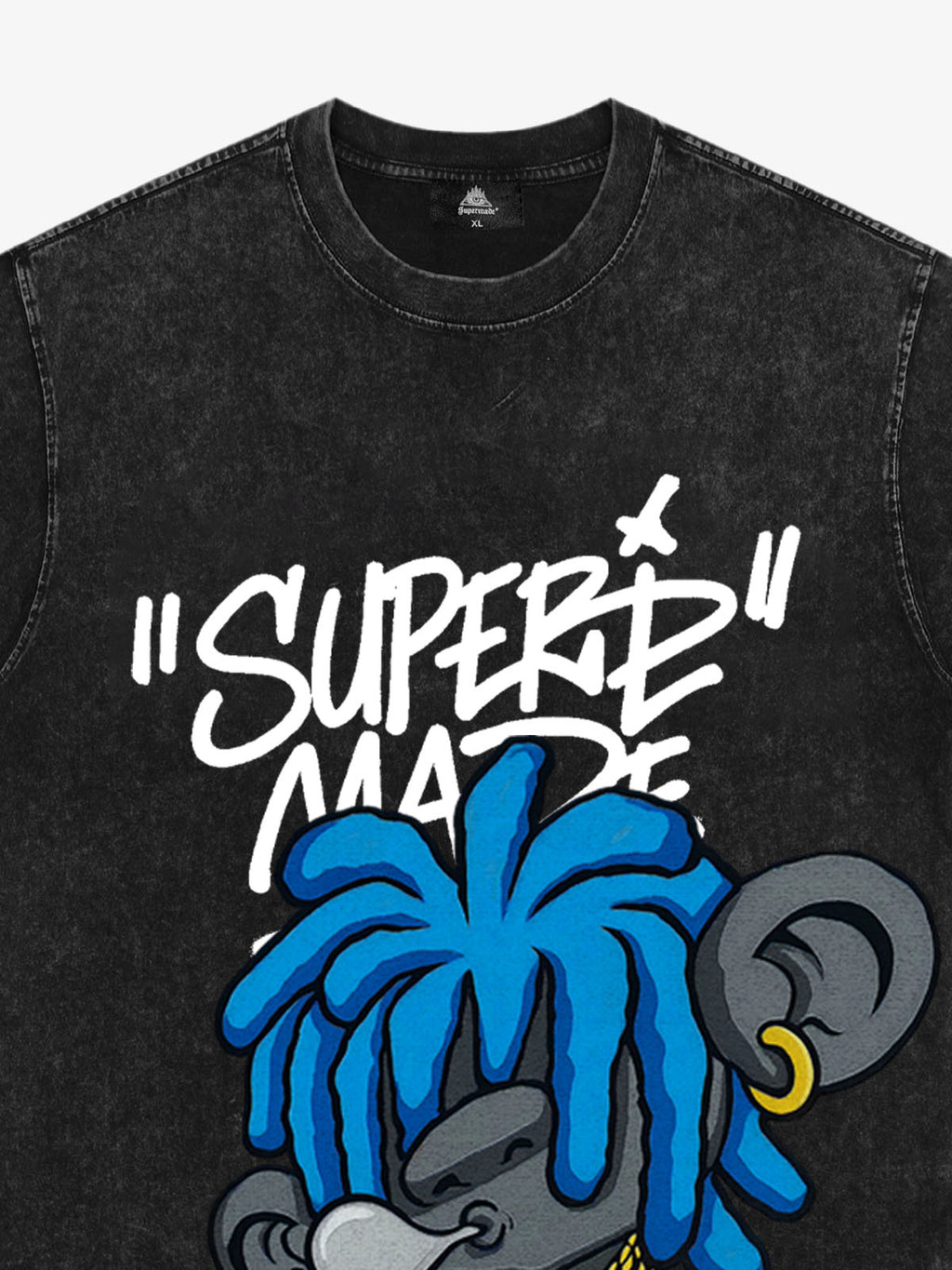Theprecipice Graffiti Trend Blue Dreadlock Boy T-Shirt