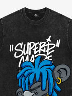 Theprecipice Graffiti Trend Blue Dreadlock Boy T-Shirt