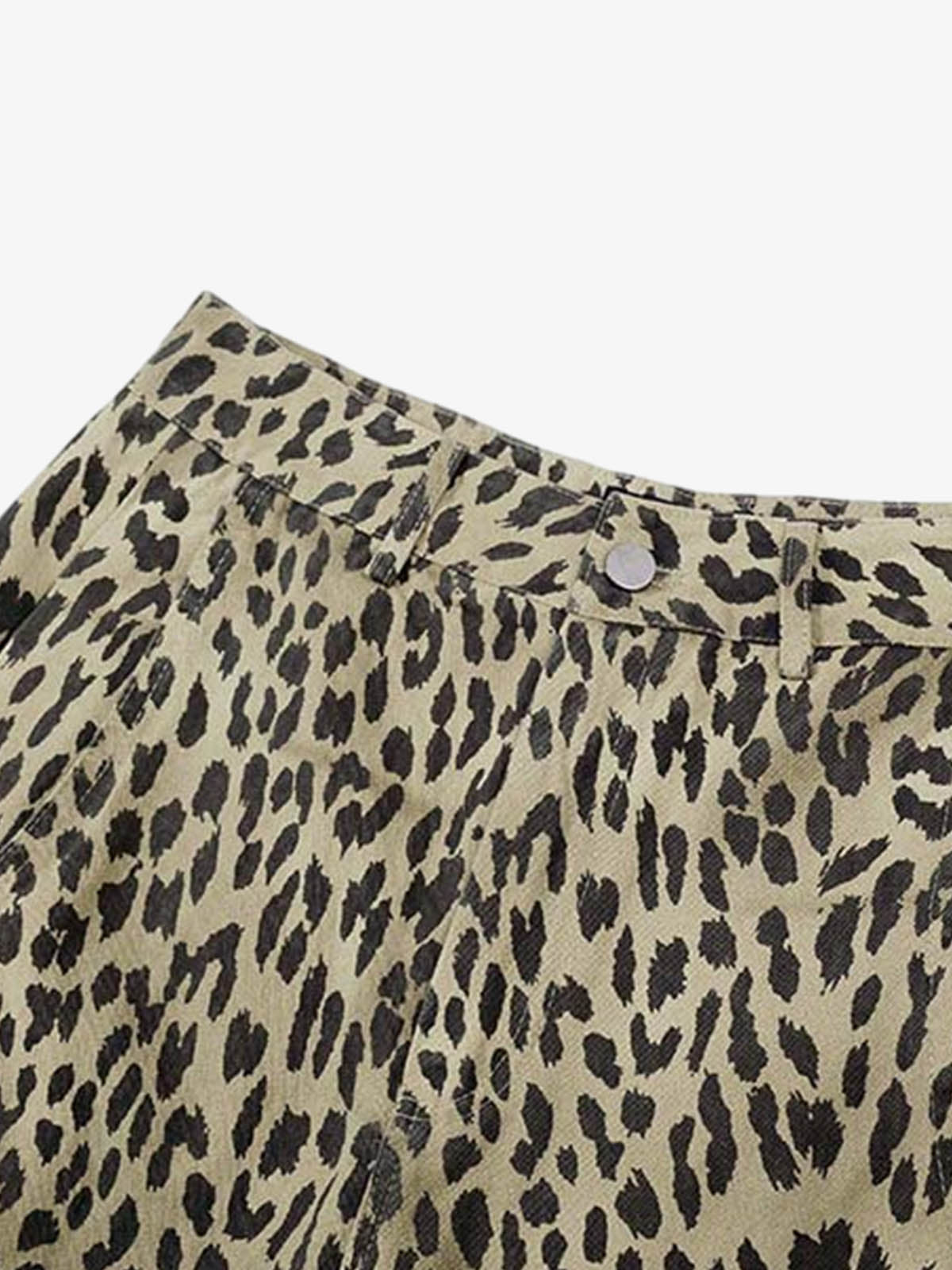Leopard Print Wide Leg Jorts