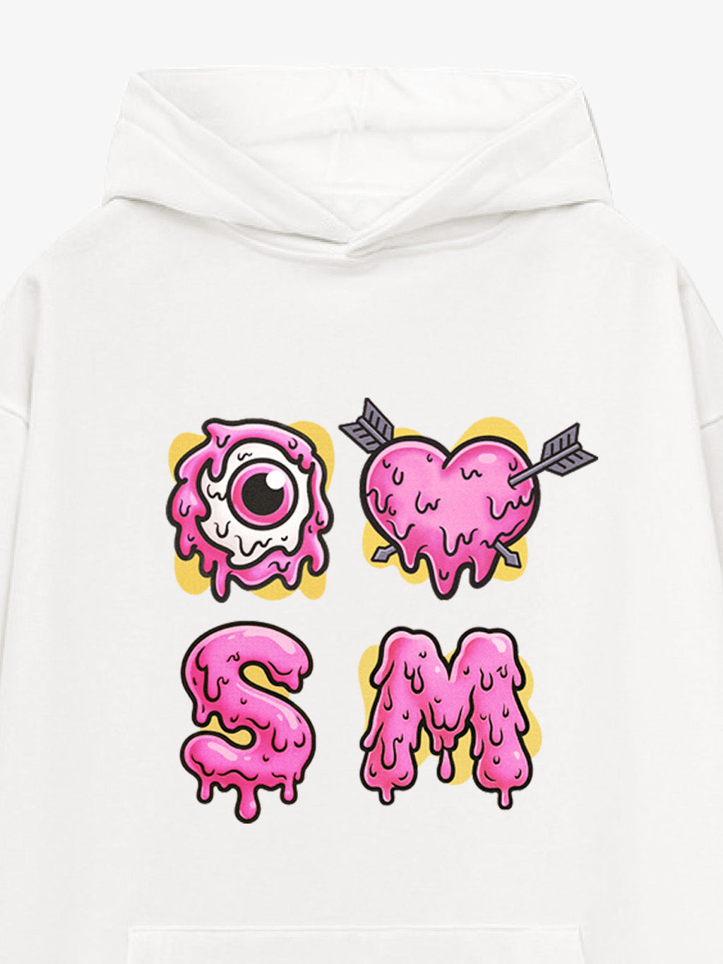 Street Dripping Letter Eyeball Graffiti Hoodie