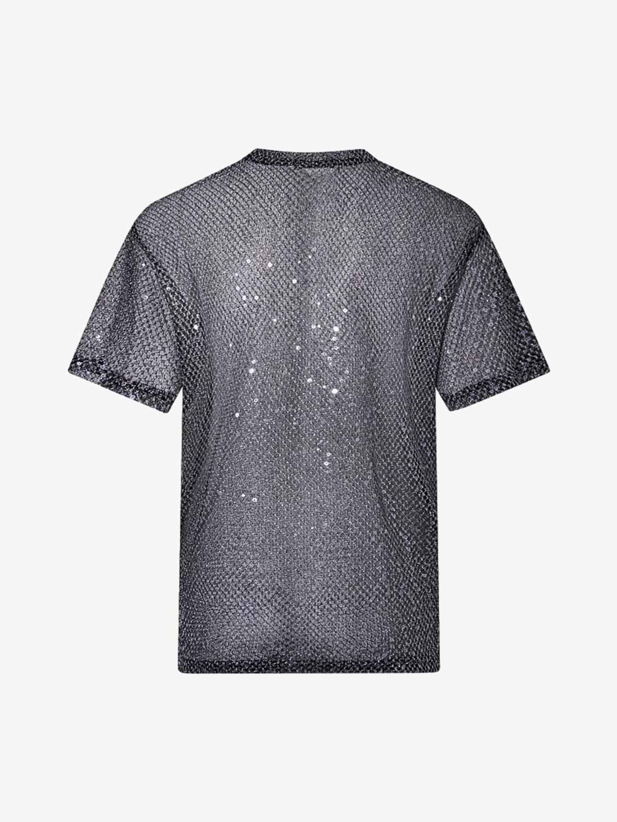 Glitter Niche See-Through Mesh T-Shirt