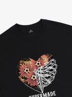 Floral Skeleton Heart Soccer Graphic T-Shirt